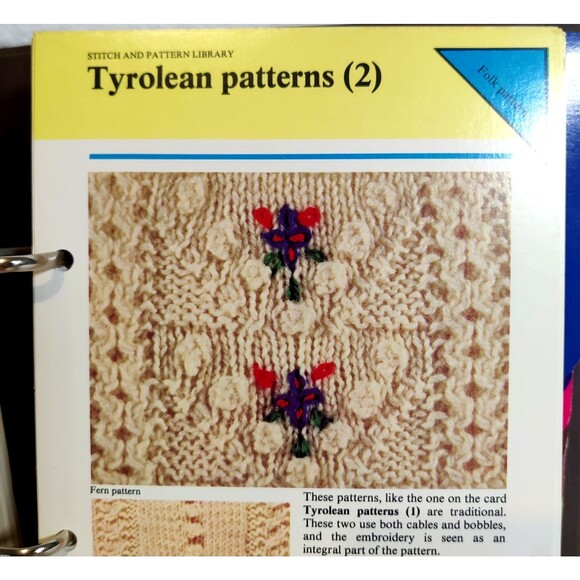 Vintage 1982 "The Knitting Collection" Binder 3" Patterns By Golden Press - Picture 13 of 16